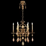 Encased Gems 640 Chandelier - Gold Leaf / Multicolor Gems