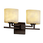 Aero Oval Bathroom Vanity Light - Dark Bronze / Clouds Resin