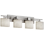 Aero Three Light Oval Bath Bar - Brushed Nickel / Clouds Resin