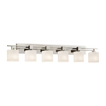 Aero Three Light Oval Bath Bar - Brushed Nickel / Opal