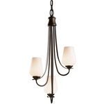 Flora Vertical Chandelier - Bronze / Opal