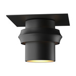 Twilight Dark Sky Outdoor Semi Flush Ceiling Light - Coastal Black