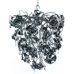 Love You Love You Not Conical Chandelier - Nickel / Crystal