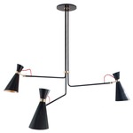 Simone Chandelier - Gold / Glossy Black