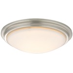 Semplice Ceiling Flush Mount Trim Cover - Nickel / Satin White