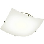 Tiara Ceiling Flush Mount Trim Cover - Satin Nickel / Opal Etched White