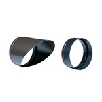 Long Shroud with Flat Clear Lens - Black / Clear