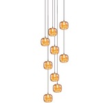 Cubie Multi Light Pendant - Chrome / Amber