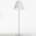 Costanza Grande Telescopic Floor Lamp - Aluminum / White