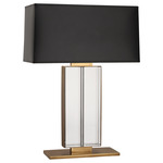 Sloan Table Lamp - Aged Brass / Black Parchment