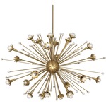 Sputnik Chandelier - Antique Brass / Crystal