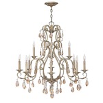 Carlton Chandelier - Silver Leaf