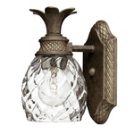 Pineapple Wall Sconce - Pearl Bronze / Clear Optic