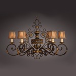 Castile Oval Chandelier - Antique Iron / Beige