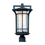 Oakville Outdoor Post Light - Black Oxide / Water Glass