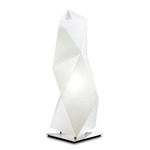 Diamond Table Lamp - Aluminum / White