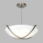 Argos Bowl Pendant - Brushed Nickel / Shiny Opal