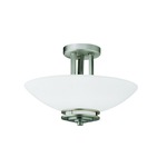 Hendrik 3674 Ceiling Semi Flush Mount - Opal/ Brushed Nickel