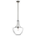 Everly Bell Pendant - Olde Bronze / Clear Seeded