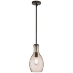 Everly Tulip Pendant - Champagne/ Olde Bronze