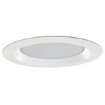 20 Series 6 Inch Albalite Lensed Trim - White Plastic