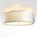 Mercer Ceiling Flush Mount - Pearl White Cotton