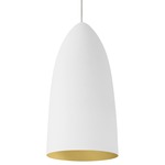 Mini-Signal Monopoint Pendant - White / Gold