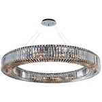 Rondelle Pendant - Chrome / Clear