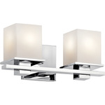 Tully Bathroom Vanity Light - Chrome / Satin Etched