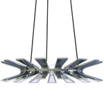 Wedge Chandelier - Polished Chrome / Frosted