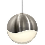 Grapes Mini Pendant - Satin Nickel / White