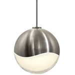 Grapes Mini Pendant - Satin Nickel / White