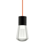 Alva Pendant - Black / Orange Cord