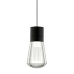 Alva Pendant - Black / Gray Cord