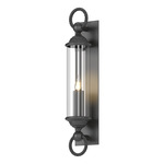 Cavo Tube Outdoor Wall Sconce - Coastal Black / Clear