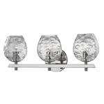 Burns Bath Vanity Light - Polished Nickel / Clear