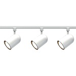 Bullet Cylinder 7IN R30 120V 3-Light Track Light Kit - White