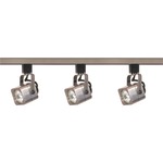 Square 4IN MR16 120V 3 Head Track Light Kit - Brushed Nickel