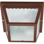 604 Outdoor Ceiling Flush Mount - Old Bronze / Frosted
