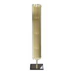 Matheny Floor Lamp - Gold / Glossy Black