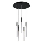 Scepter Multi Light Pendant - Black Chrome / Bubbles