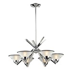 Refraction Chandelier - Polished Chrome / Frosted