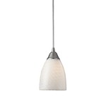 Arco Baleno Mini Pendant - Satin Nickel / White Swirl