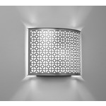 Clarus Rounded Geometric Cutout Wall Light - Chrome / Opal