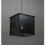 Clarus Square Exposed Square Cutout Pendant - Black