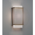 Clarus Squared Quatrefoil Cutout Wall Light - Cast Bronze / Opal