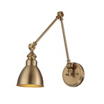 Dakota Adjustable Wall Sconce - Warm Brass