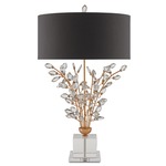 Forget-Me-Not Table Lamp - Gold Leaf / Black Shantung