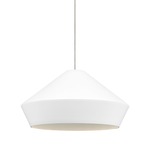 Brummel KableLite Pendant - Satin Nickel / White