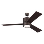 Vision 56 3 Blade Ceiling Fan with Light - Roman Bronze / Roman Bronze